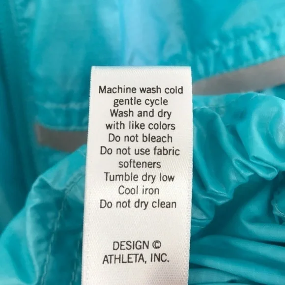 ATHLETA Blue Hooded Lightweight Windbreaker sz S - Picture 9 of 9